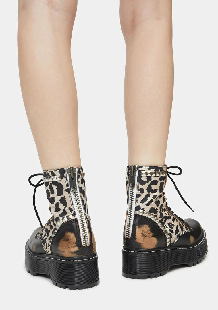 New 😉 Steve Madden Leopard Studded Avenger 🥾 Boots 🥾 Boots & Booties 👍 4 Steve Madden Leopard Studded Avenger Boots Boots & Booties