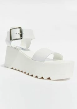 New π Steve Madden White Leather Lake Platform π©΄ Sandals Platforms β€οΈ 7 Steve Madden White Leather Lake Platform Sandals Platforms