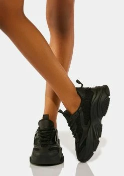 Steve Madden Black Possession Sneakers