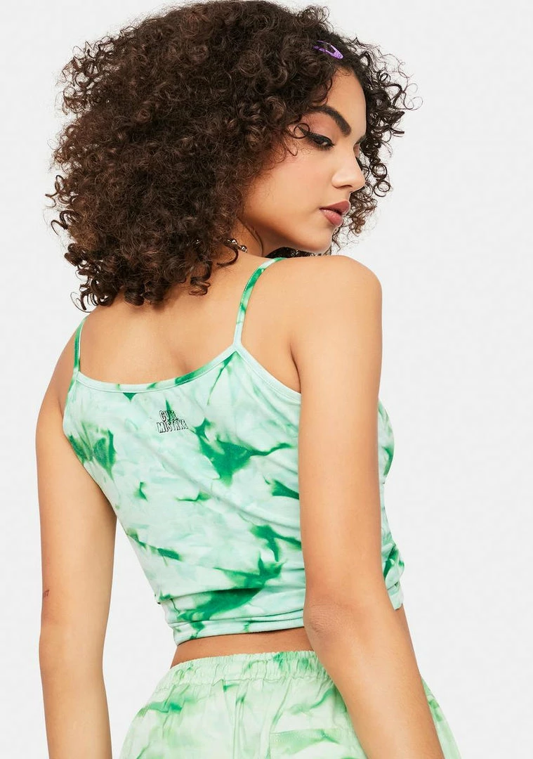 Coupon ๐คฉ Cute Mistake Green Island Life Ruched Tie Dye Top ๐งจ 4 Cute Mistake Green Island Life Ruched Tie Dye Top