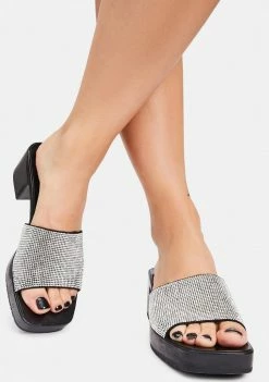 Steve Madden Heels Harlin-R Rhinestone Banded Platform Sandals