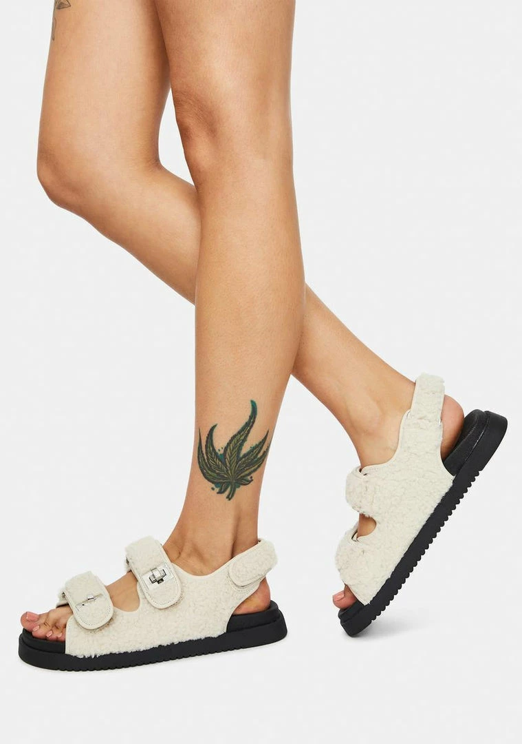Top 10 🥰 Steve Madden Oatmeal Margie Fluffy 🩴 Sandals 🎁 3 Steve Madden Oatmeal Margie Fluffy Sandals