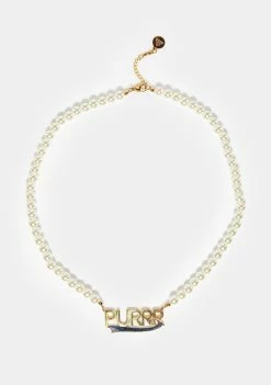 Amarachi Purrr Pearl Necklace Jewelry