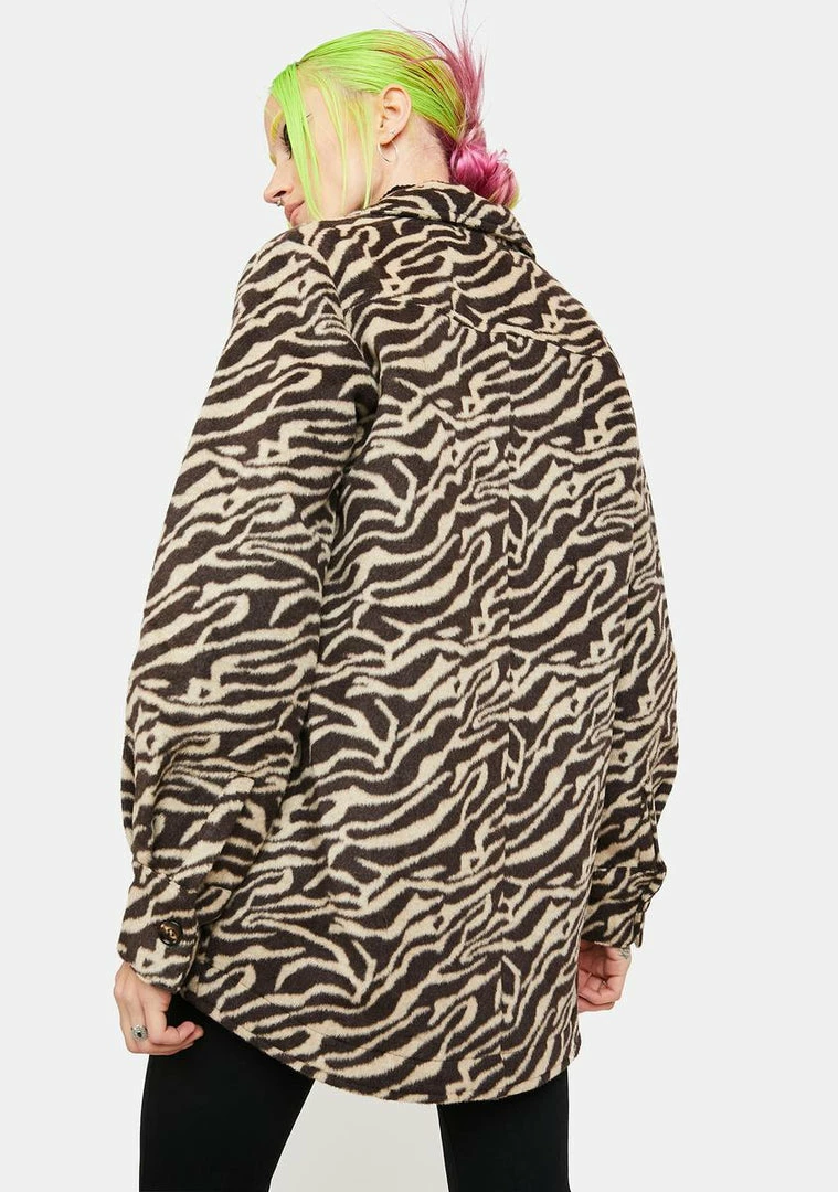 Best Pirce ๐ 4SI3NNA Devon Animal Print Jacket Outerwear ๐งจ 4 4SI3NNA Devon Animal Print Jacket Outerwear