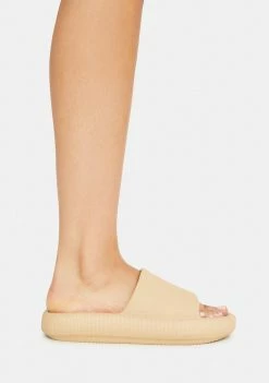 Best Pirce 🎁 Steve Madden Tan Scuba Slides 🩴 Sandals 💯 6 Steve Madden Tan Scuba Slides Sandals