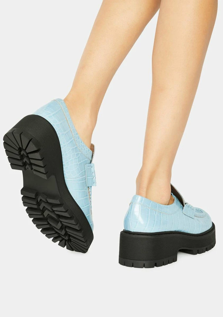 Discount ๐คฉ Steve Madden Blue Croc Malvern Loafers ๐งจ 4 Steve Madden Blue Croc Malvern Loafers