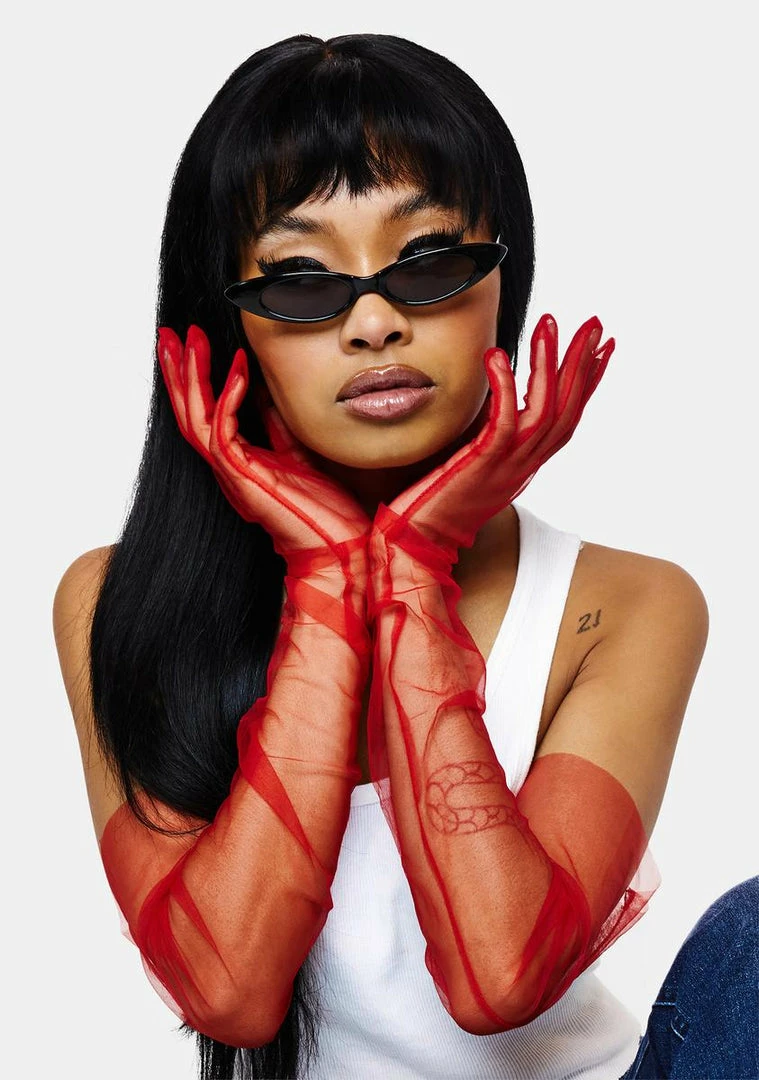 Hot Sale β¨ Amarachi Red Tulle Hun Gloves π 1 Amarachi Red Tulle Hun Gloves