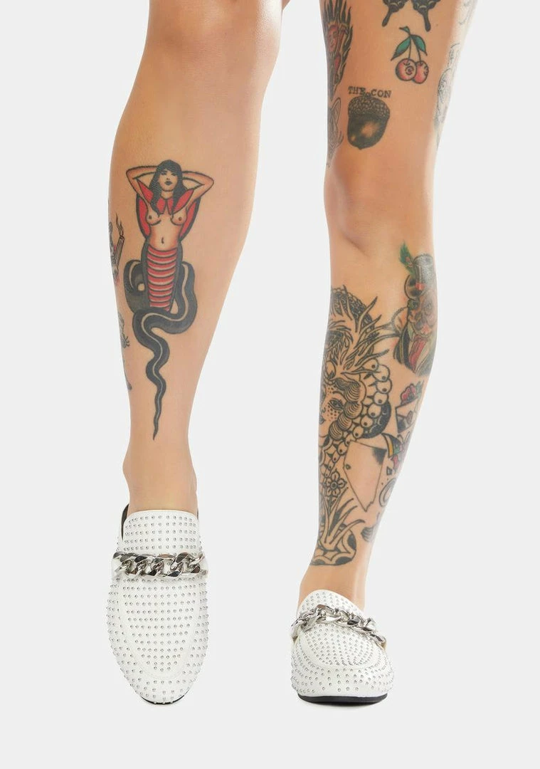 Best Pirce 🛒 Steve Madden Keller Studded Chain Mules Flats 🔔 3 Steve Madden Keller Studded Chain Mules Flats