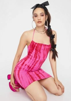 Cute Mistake Tie Dye Berry Splash Savage Mini Dress Dresses