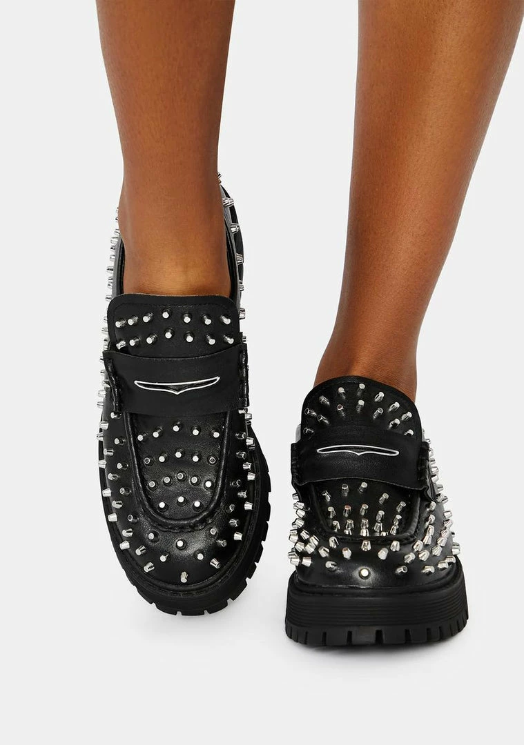 Buy โ๏ธ Steve Madden Malvern Studded Loafers ๐ 3 Steve Madden Malvern Studded Loafers