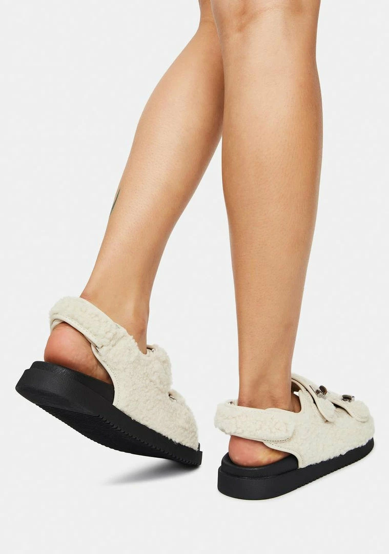 Top 10 🥰 Steve Madden Oatmeal Margie Fluffy 🩴 Sandals 🎁 4 Steve Madden Oatmeal Margie Fluffy Sandals