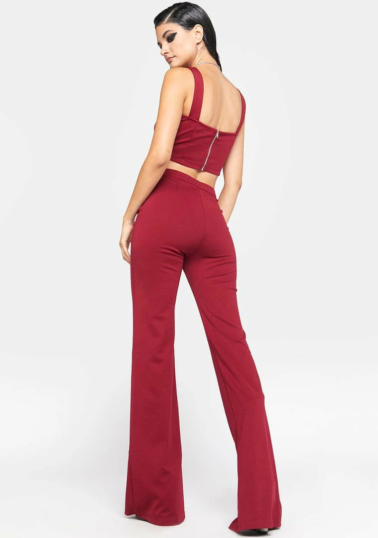 Flash Sale 🌟 4SI3NNA Red Sheena Cutout Pants Bottoms 😍 4 4SI3NNA Red Sheena Cutout Pants Bottoms
