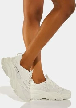 Steve Madden White Possession Sneakers