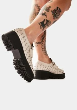 Discount ✔️ Steve Madden Bone Malvern Studded Loafers 🎁 7 Steve Madden Bone Malvern Studded Loafers