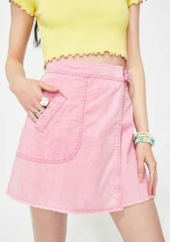 Cute Mistake Pink Thank U Next Mini Skirt Bottoms